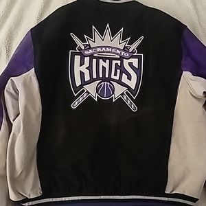Vintage 2000s Sacramento Kings Alternate Logo Suede Leather Jacket NBA G-III